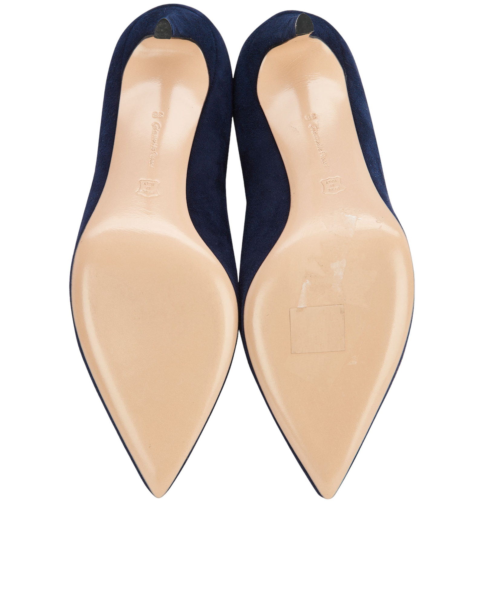 Gianvito Rossi Punity Ankle Booties, &pound;80, Shoes, Navy, Suede, Top view