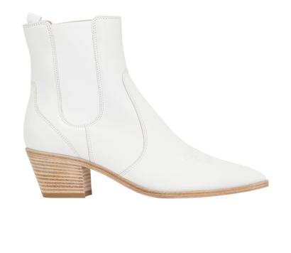 Gianvito Rossi Ankle Boots, &pound;180, Shoes, White, Leather, Front view