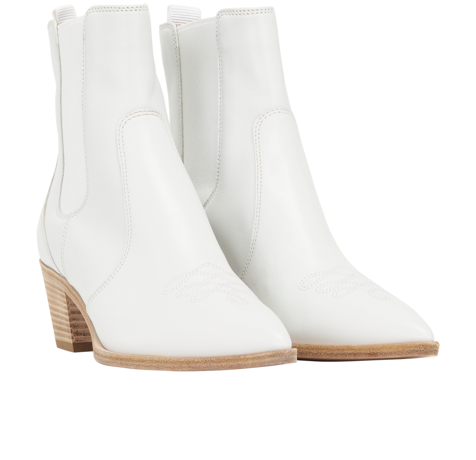 Gianvito Rossi Ankle Boots, &pound;180, Shoes, White, Leather, Side view