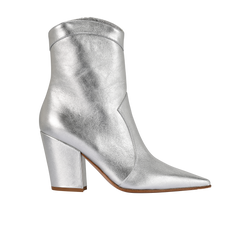 Gianvito Rossi West Boots, Leather, Silver, UK6, 3*