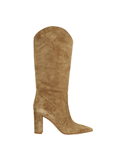 Gianvito Rossi Slouchy 85 Knee High Boots, Suede,Camel, UK 4.5, B/DB