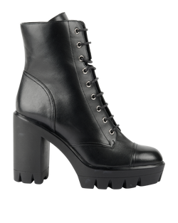 Giuseppe Zanotti 80 Lace Up Ankle Boots, Leather, Black, UK6, DB/B, 2*