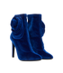 Giuseppe Zanotti Single Rose Boots, &pound;110, Shoes, Blue, Velvet, Side view