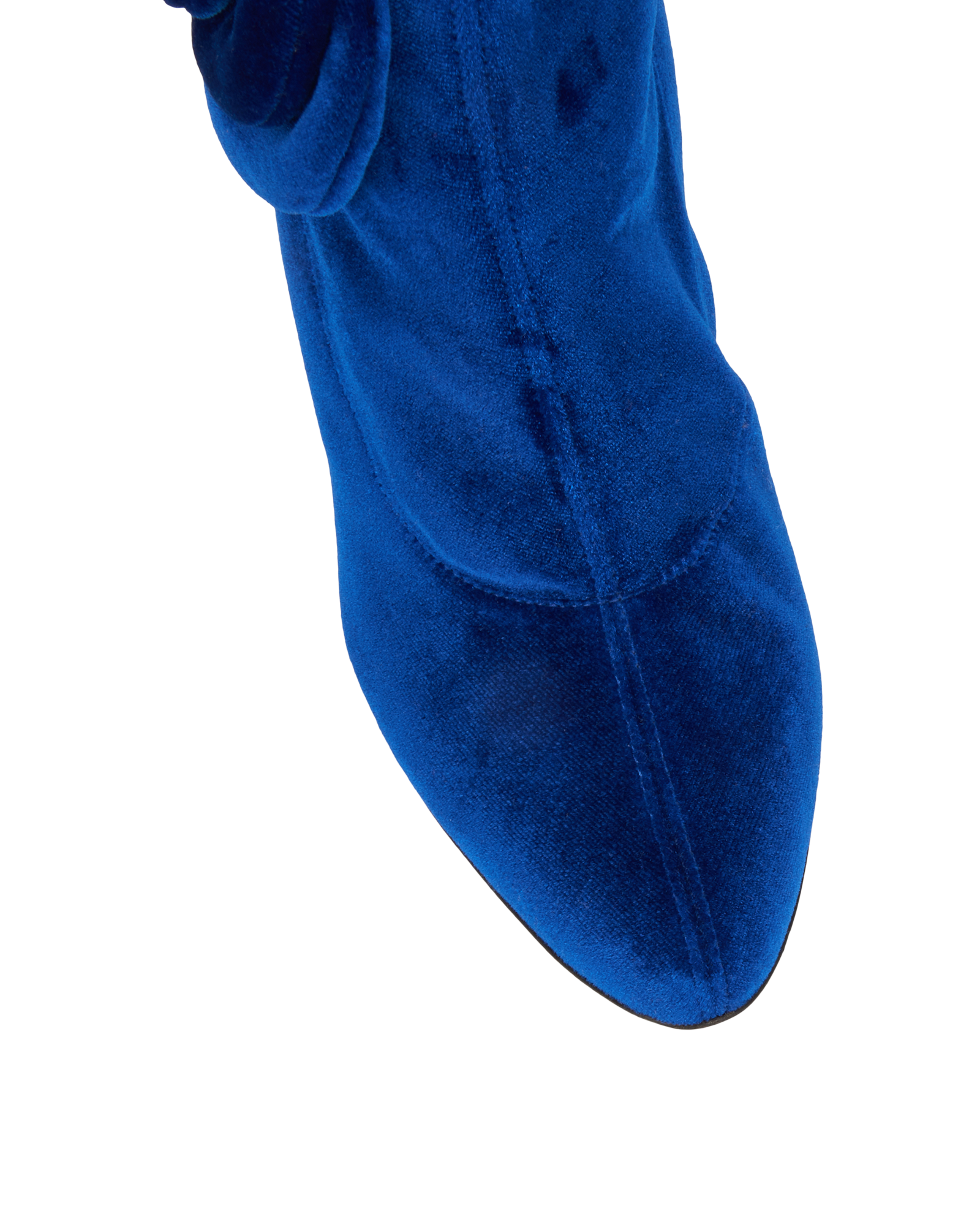 Giuseppe Zanotti Single Rose Boots, &pound;110, Shoes, Blue, Velvet, Other view