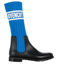 Givenchy Sock Boots, Acetate, Blue/ Black, UK4, 2*