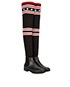 Givenchy Ribbed Logo Sock Boots, side view