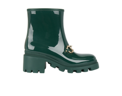 Gucci Horsebit Rain Boots - Size UK7, Rubber, Green, 4*