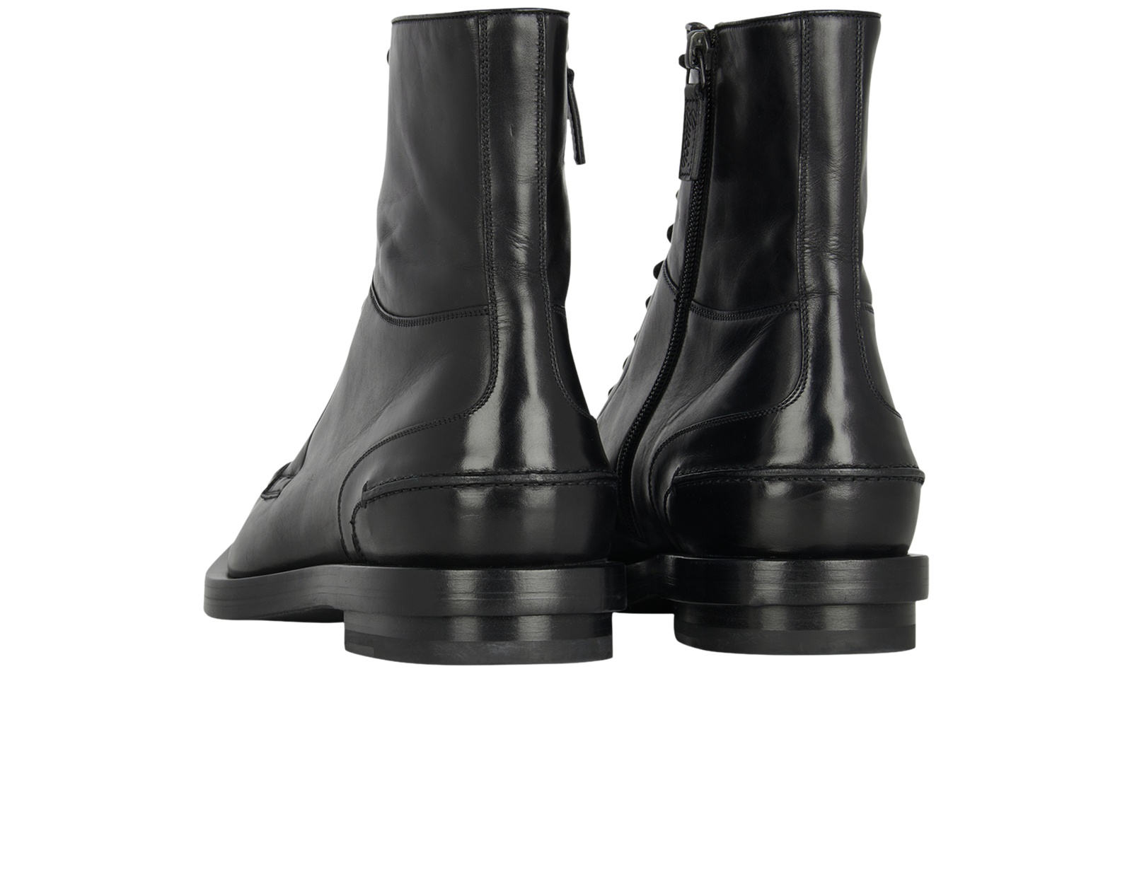 Gucci Vintage Lace Up Ankle Boots, &pound;240, Shoes, Black, Leather, Back view