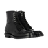 Gucci Vintage Lace Up Ankle Boots, &pound;240, Shoes, Black, Leather, Side view