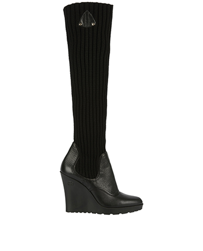 Gucci Wedge GG Logo Sock Boots, front view