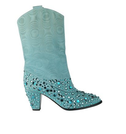 Gucci Crystals Cowboy Boots, front view