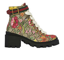 Gucci GG Supreme Ankle Boots, Canvas, GG/Multi, 1.5, DB/B, 5*