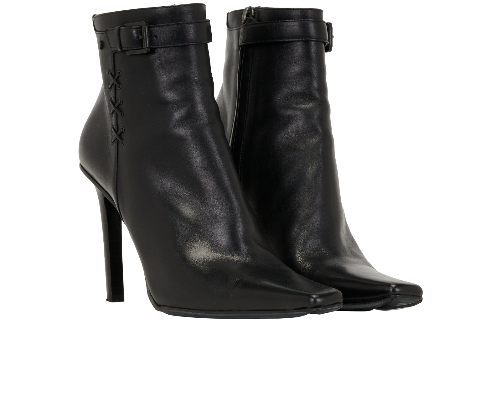 Gucci 2002 Vintage Boots, &pound;195, Shoes, Black, Leather, Side view