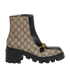 Gucci GG Buckle Boots, &pound;450, Shoes, Beige/Black, Canvas, Front view