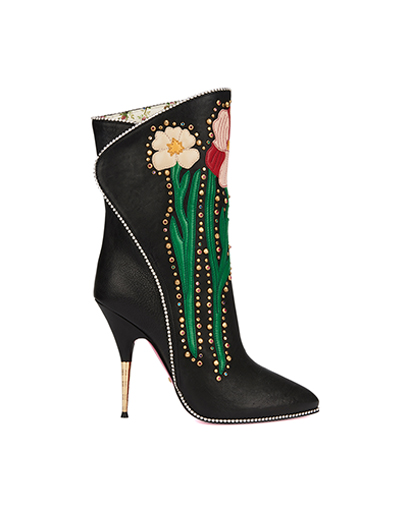 Gucci Flower Intarsia Boots, front view