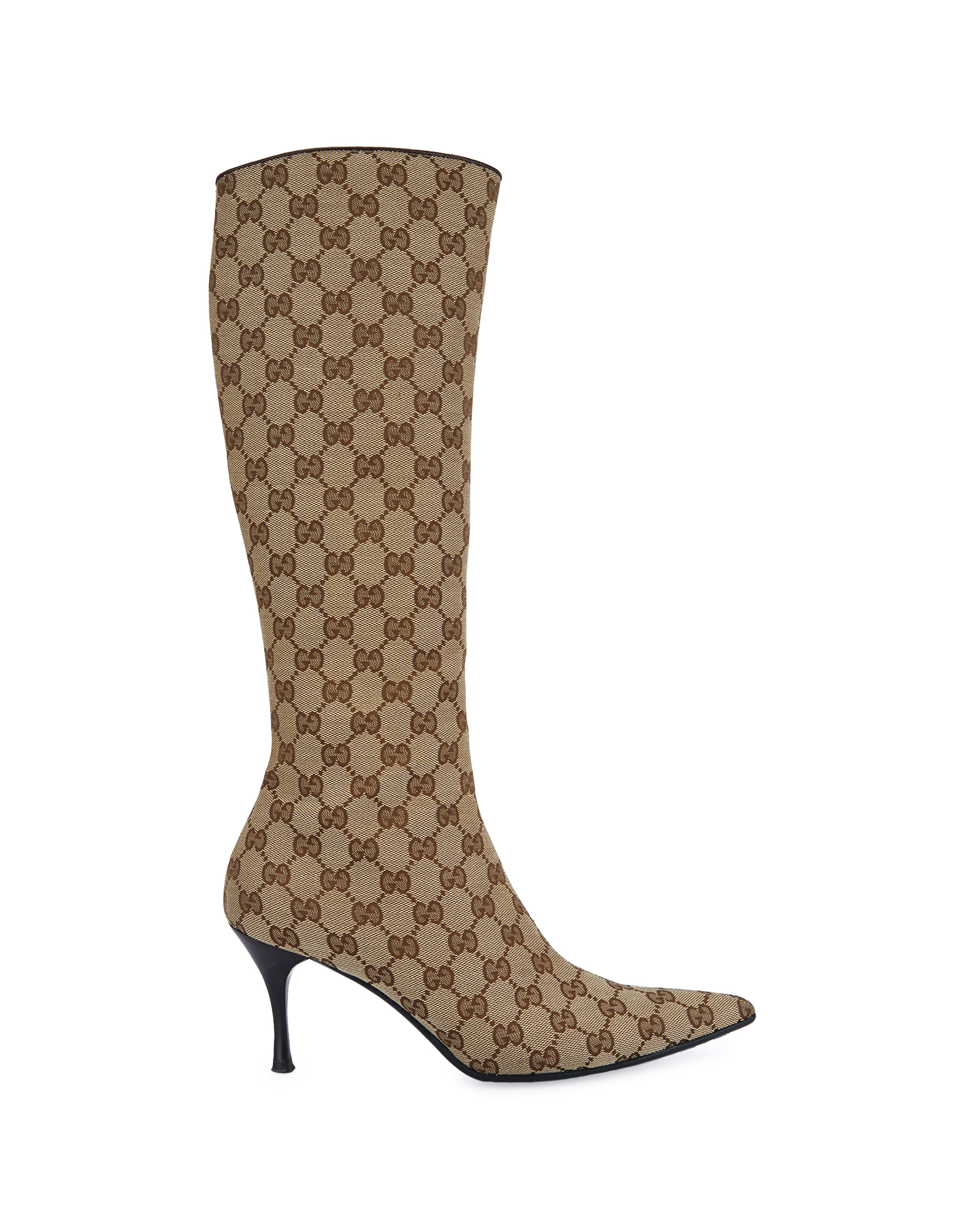 hoppe spyd Diskurs Gucci Monogram Knee High Boots, Boots - Designer Exchange | Buy Sell  Exchange