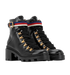 Gucci Sylvie Web Ankle Boots, side view