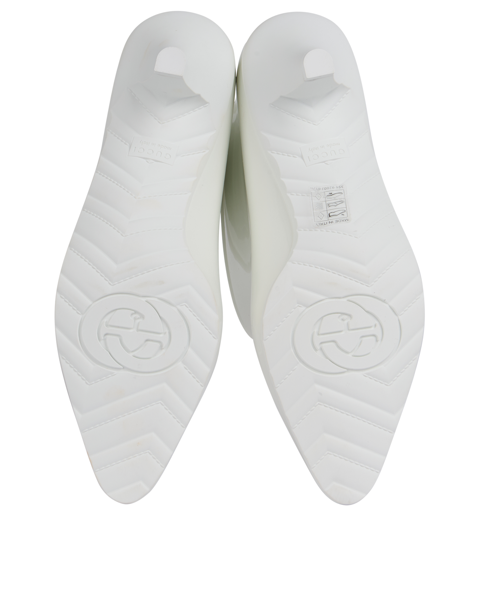 Gucci Interlocking G Kitten Heel Boots, &pound;350, Shoes, Black/White, Rubber, Top view