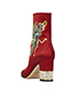 Gucci Embroidered Dragon Ankle Boots, back view