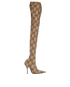 Gucci x Balenciaga Jumbo GG Knee High Boots, front view