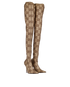 Gucci x Balenciaga Jumbo GG Knee High Boots, side view