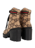 Gucci Combat Ankle Boots, &pound;295, Shoes, Beige, Wool, Back view