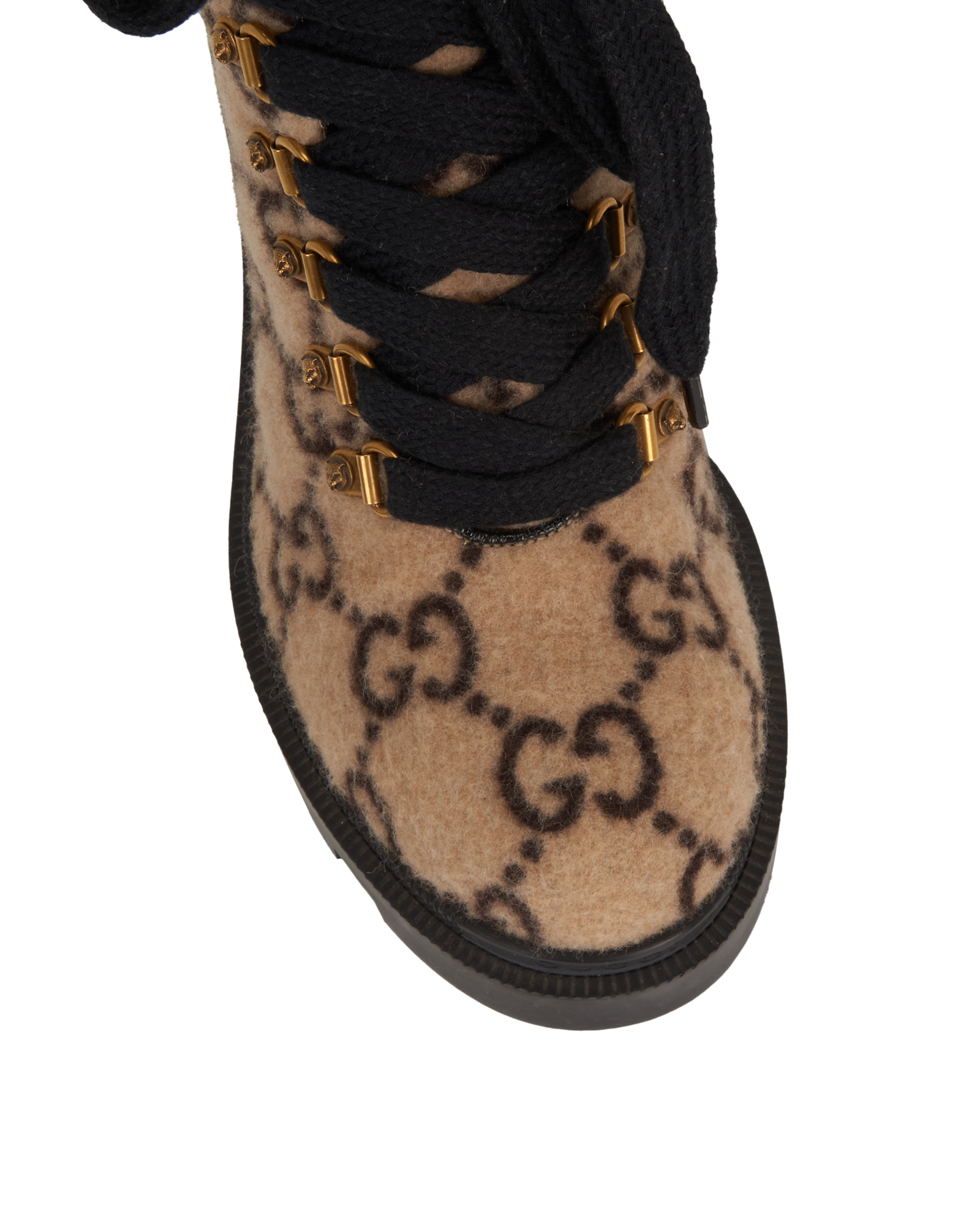 Gucci Combat Ankle Boots, &pound;295, Shoes, Beige, Wool, Other view