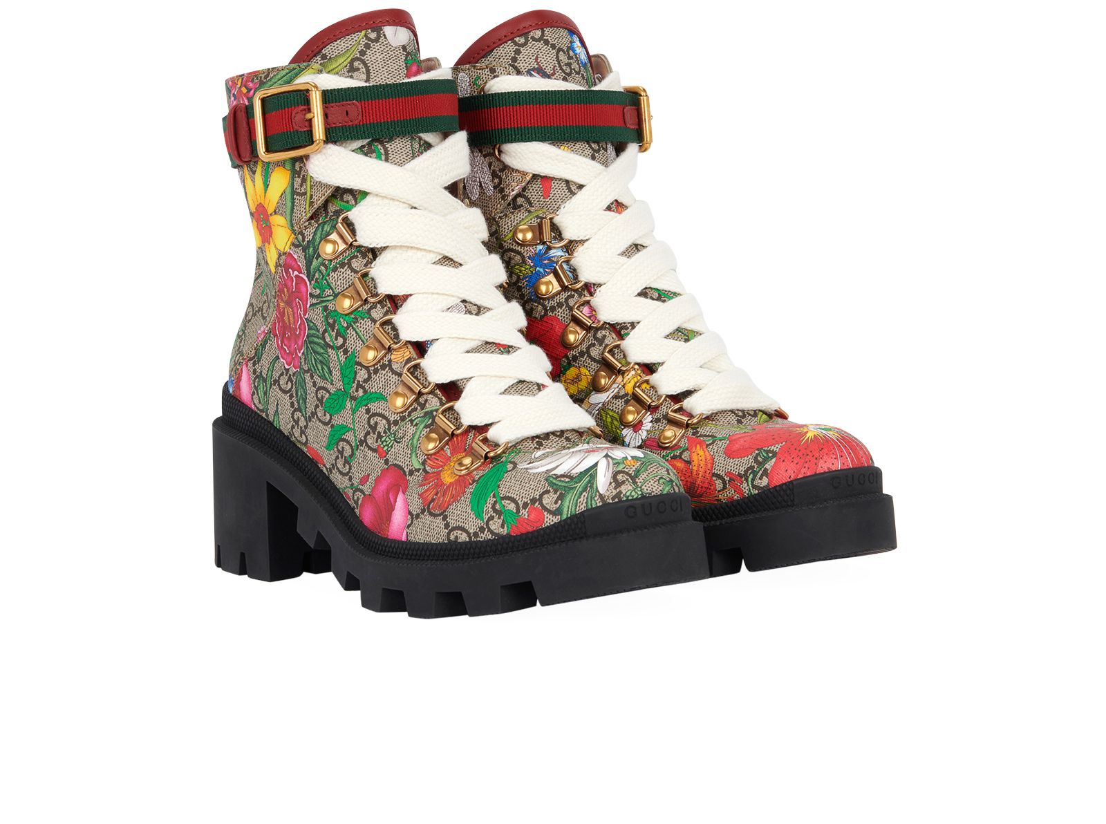 Gucci women's gg flora ankle boots new arrivals