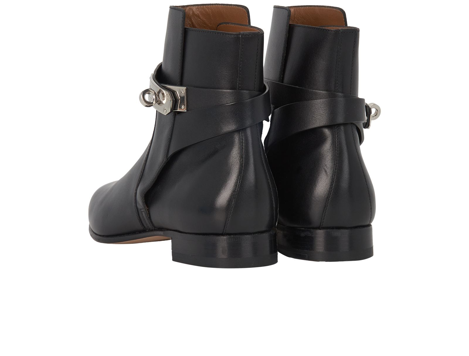 Hermes Neo Ankle Boots, &pound;295, Shoes, Black, Leather, Back view