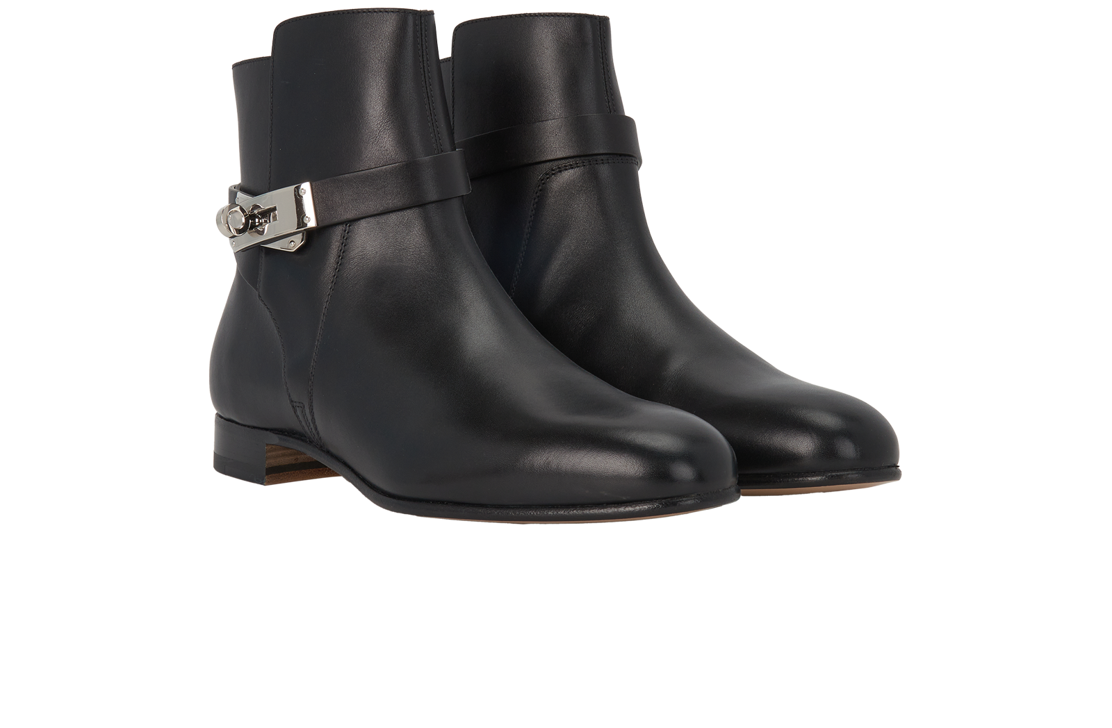 Hermes Neo Ankle Boots, &pound;295, Shoes, Black, Leather, Side view