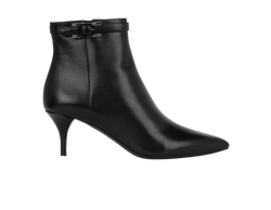 Hermes Blanche 60 Ankle Boots, Leather, Black, UK5, DB/B, 2*