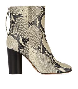 Isabel Marant Exotic Timeless Ankle Boots, leather, snake print, 6, DB/D,