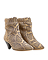 Isabel Marant Leffie Snake Effect Ankle Boots, side view