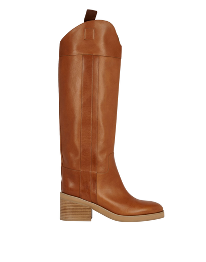 Jimmy Choo Round Toe 70MM Riding Boots, front view