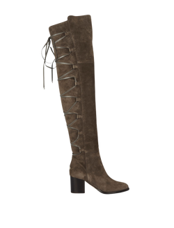 Jimmy Choo Mayfair 65 Over The Knee Boots, leather, brown, 3, Db/B, 4*