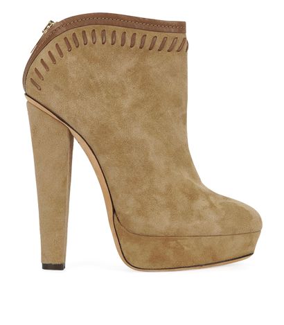 Jimmy Choo Whipstitch Zipped Ankle Boots, front view