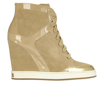 Jimmy Choo Patent Boots, &pound;50, Shoes, Beige/Tan, Patent Leather/Suede, Front view