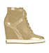 Jimmy Choo Patent Boots, &pound;50, Shoes, Beige/Tan, Patent Leather/Suede, Front view