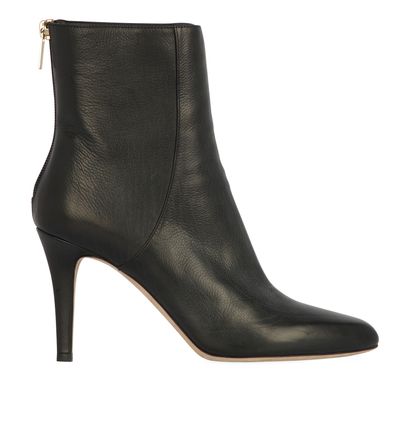 Jimmy Choo Pointed Ankle Boots, &pound;190, Shoes, Black, Leather, Front view