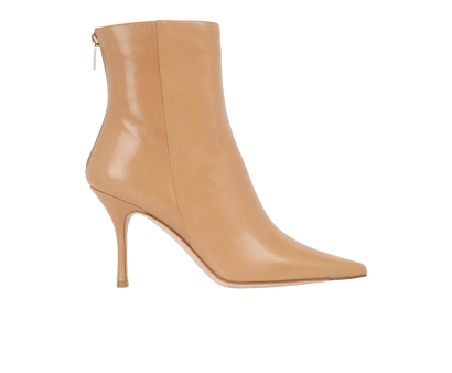 Jimmy Choo Heeled Ankle Boots, £250, Shoes, Brown, Leather, Front view