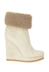 Jill Sander Shearling Wedge Boots, front view