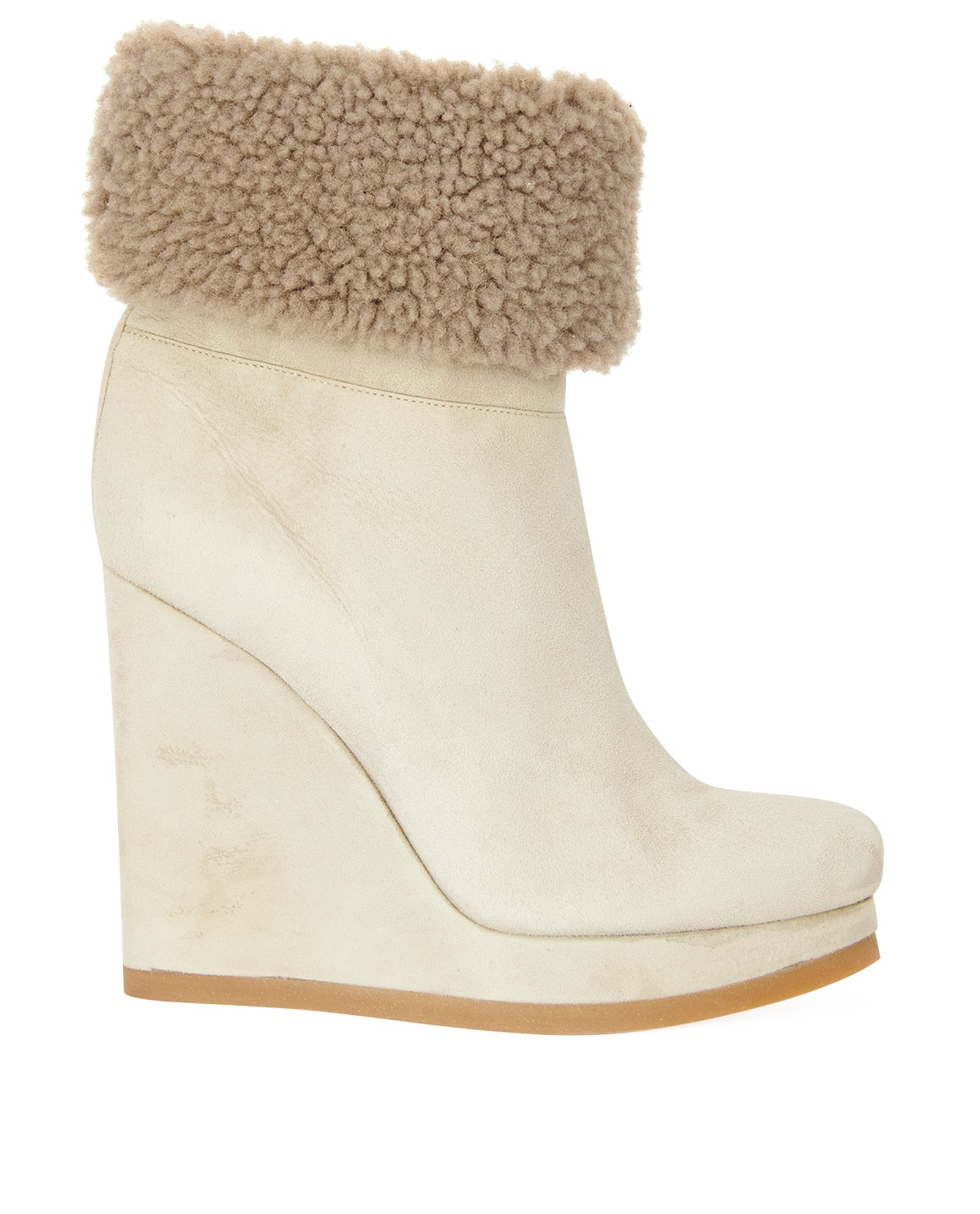 Designer store wedge booties