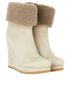 Jill Sander Shearling Wedge Boots, side view
