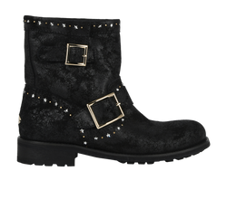 Jimmy Choo Star Studded Ankle Boots, Suede, Black, UK3.5, 2*