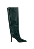 Jimmy Choo Knee High Boots, £250, Shoes, Green, Leather, Front view