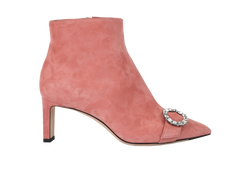 Jimmy Choo Hanover Ankle Boots, Suede, Pink, UK3.5, 2*