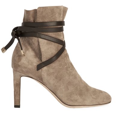 Jimmy Choo Ankle Strap Ankle Boots, &pound;180, Clothing, Brown, Suede, Front view