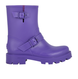 Jimmy Choo Yael Rain Boots, Rubber, Purple, UK7, 2*