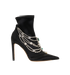 Jimmy Choo Lyja 100 Crystal Ankle Boots, &pound;220, Shoes, Black, Satin, Front view