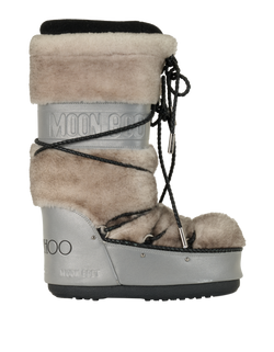 Jimmy Choo x Moon Boot Boots, Shearling, Grey, UK5, 2*